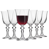 1 x RAW Customer Returns Krosno Small Red Wine Glasses Set of 6 220 ML Krista Collection Crystal Glass Perfect for home, restaurants and parties Dishwasher safe - RRP €26.8