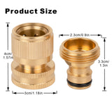 1 x RAW Customer Returns 2 sets 3 4 inch hose connector brass quick coupling garden hose adapter faucet connection for garden hose water hose - RRP €13.1