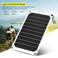 1 x RAW Customer Returns DEWIN Solar Panel, Portable 10W Outdoor IP64 Waterproof Solar Panel Mobile Power Charger 5V USB Output - RRP €19.87