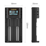 1 x RAW Customer Returns 21750 21700 charger, intelligent LCD 18650 battery charger 21750 21700 battery charger 18650 charger for 20700 22700 26650 26700 14500 16340 RCR123 batteries with PCB protection board - RRP €16.99