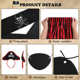 1 x RAW Customer Returns Aomig Pirate Costume for Children, 4 Pc Pirate Costume for Girls, Pirate Costume Pirate Carnival Costume Set with Accessories Hat, Mask, Belt with Skull, Halloween Costume for Girls-S - RRP €10.99