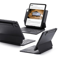 1 x RAW Customer Returns ESR Magnetic Keyboard Case, iPad Keyboard Case for iPad Pro 12.9 2022, Magnetic Stand, Portrait Elevated View Modes, Springy Light Keys, Multi-Touch Trackpad, Rebound Series, Anthracite - RRP €161.34