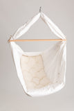 1 x RAW Customer Returns The cradle made of 100 cotton with a sheep s wool mattress in white, for babies up to 15 kilos Spring cradle baby Hammock Baby hammock Hanging cradle baby Spring rocker - RRP €99.0