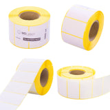 3 x RAW Customer Returns MD Labels White thermal labels on a roll - 50x30 mm - 1000 pieces - core 40 mm - permanent adhesive, for barcodes - white adhesive labels for labeling - thermal labels - RRP €29.94