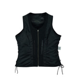 1 x RAW Customer Returns Leatherick Women s Black Leather Sleeveless Vest with Hidden Pocket - Black - 3X-Large - RRP €49.99