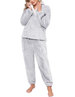 1 x RAW Customer Returns TOMEEK Women s Pajamas Sets of Warm Fleece and Soft Wool Pajamas for Women Winter Fleece Pajamas Girls T-Shirt and Pants Pajamas, Light Blue, Size XL - RRP €32.77