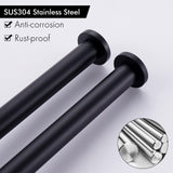 1 x RAW Customer Returns KES Towel Rack Two Arm Swivel Towel Rail Stainless Steel SUS304 Tea Towel Rack Kitchen 23CM 2 Arm Wall Mounted Matt Black A2106S23-BK - RRP €26.99