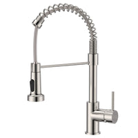 1 x RAW Customer Returns FORIOUS kitchen faucet, high arch high pressure kitchen faucet with pull down shower faucet, mixer tap sink faucet kitchen faucets, 360 swivel two spray functions, stainless steel  - RRP €55.99