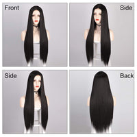 9 x Brand New Wig Black Ombre Grey Long Curly Wigs for Children Women Carnival Halloween Costume Cosplay Party Synthetic Wig R030 - RRP €86.4