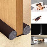 6 x Brand New Door bottom seal, draught excluder, under door draft blocker, draft stopper with double seal, wind insulation, waterproof with insects. 96cm, black  - RRP €144.0