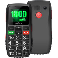 1 x RAW Customer Returns artfone C1 Mobile Phone for Elderly, Big Buttons, Big Volume, SOS Function, Black - RRP €29.23