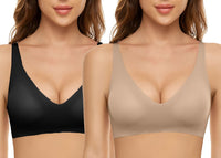 1 x RAW Customer Returns CheChury Zero Feel Women s Seamless Wireless Bra with Removable Padding Comfy Bralette Non-Wired Bra Tezenis Comfortable and Soft Basic Bra - RRP €26.99