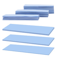 1 x RAW Customer Returns 30 Pieces Assorted Thickness 0.5 1 1.5mm Thermal Conductive Silicone Pads with 6.0 W mk Thermal Conductivity, VooGenzek Reusable Thermal Conductive Silicone Pad, for SSD CPU GPU LED IC Chipset Cooling, Blue - RRP €9.64