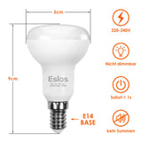 1 x RAW Customer Returns Eslas R50 E14 LED lamp warm white CRI 90, 7W 700Lm, 2700K warm white, E14 LED reflector lamp, replaces 70W halogen lamps, 120 degree beam angle, non-dimmable, 6 pieces - RRP €16.99