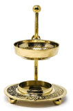 1 x RAW Customer Returns Zanarkand incense burner height adjustable for burning incense or resins with sieve - adjustable - gold brass - incense burner - RRP €18.14