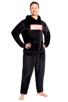 1 x RAW Customer Returns Marvel Men s Pajamas - Men s Winter Fleece Pajamas Black, 2XL  - RRP €32.27