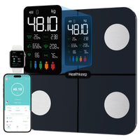 1 x RAW Customer Returns Body fat scale, personal scale, scale for people with body fat and muscle mass 15 body data body scale with body fat analysis, digital personal scale test winner, smart scale with APP, large display - RRP €55.99