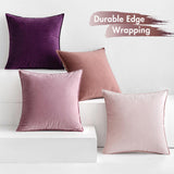 1 x RAW Customer Returns MIULEE Set of 4 Velvet Cushion Covers 40 x 40 cm Purple Series Decorative Cushion Cover Sofa Cushion Throw Pillow Wrapped Edge Cushion Covers Decorative Pillow Cover for Sofa Living Room Bedroom - RRP €26.4