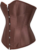 1 x RAW Customer Returns SZIVYSHI Sexy women s corset corset brown, perfect for steampunk, gothic, pirate costume outfits corset - large XXL - RRP €21.99