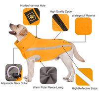 1 x RAW Customer Returns FEimaX Dog Coat Dog Jacket Waterproof Reflective Winter Coat with Fleece Lined Dog Puppy Warm Coat Pet Clothes Winter Coat for Small Medium Large Dogs - RRP €21.44