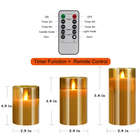 1 x RAW Customer Returns Led Candles Brown, 3 Pieces 10-15CM Led Candles with Timer Function, Outdoor Led Candles Flickering Flame with Glass, Moving Flame Powered by Battery for Birthdays Party, Valentine s Day Gift - RRP €29.99