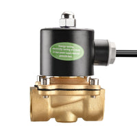 1 x RAW Customer Returns Heschen Brass Electric Solenoid Valve, 2W-200-20J, 3 4 inch, AC220V, Direct Action Water Air, Normally Closed, Replacement Valve - RRP €30.74