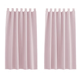 1 x RAW Customer Returns PONY DANCE Children s room curtains, short kitchen curtains, thermal curtain against cold and heat, opaque curtains with loops, blackout curtains, set of 2, H 145 x W 140 cm, light pink - RRP €25.78