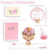 4 x Brand New YGCHEN Greeting Card Mother s Day Card Pop Up Carnation Gift Card 3D Flower Bouquet Greeting Cards Gift for Mother s Day Wedding Women s Day Anniversary Valentine s Day Card Pink  - RRP €67.2