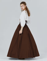 1 x RAW Customer Returns BEAUTELICATE Medieval Skirt Long Cotton Women Renaissance Skirt Clothing Victorian Steampunk Halloween Cosplay LARP Big Swing Skirt Maxi Long Skirt Brown, XL - RRP €33.99