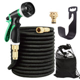 1 x RAW Customer Returns ZAselect Expandable Garden Hose, Flexible Water Hose with Extra Strong Fabric, Spray Nozzle with 8 Functions, Leak-Proof, Lightweight Expandable Hose for Watering and Washing 60 m  - RRP €91.33