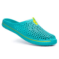 1 x RAW Customer Returns SAGUARO Clogs Breathable Mesh Slippers Summer Hollow Sandals Garden Shoes Leisure Bathing Shoes Beach Aqua Slippers Flat Sole Slippers Women Men,Blue,39 EU Label size 40  - RRP €18.98