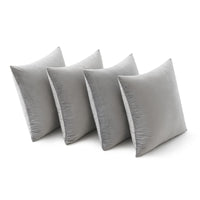 4 x Brand New MIULEE Velvet Cushion Covers 4 Pack Throw Pillow Cases with Invisible Zipper Super Soft Modern Decorative Pillow Covers for Chair Bed Living Room Bedroom 50x50cm Light Grey - RRP €112.48