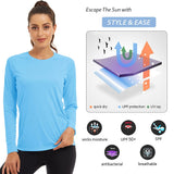 1 x RAW Customer Returns TACVASEN Women s Sun Protection Shirt Long Sleeve Swimsuit Sports Top UPF 50 Shirt UV Protection Outdoor Summer T-Shirt M, Blue  - RRP €24.18