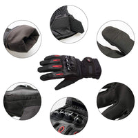 1 x RAW Customer Returns 2KP CE Motorcycle Gloves for Men Women, Winter Motorbike Gloves, Waterproof Windproof Motorbike Gloves Thermal Touch Screen Gloves for Motocross Racing BMX MTB Cycling XL  - RRP €29.99