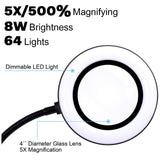 1 x RAW Customer Returns 6X Magnifying Glass Lamp with Metal Clamp - Extra Large 4.1 inch Lens Lights 3 Color Modes, Best for Circuit Boards, Repairs, Crafting, Reading, Sewing, Artwork - RRP €26.1