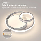 1 x RAW Customer Returns Toolight LED ceiling light, 36W 4050LM LED ceiling lamp 4500K neutral white round modern LED lamps for kitchen bedroom bathroom hallway, white, 32.5CM - RRP €26.18