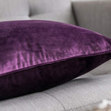 1 x RAW Customer Returns MIULEE Set of 2 Velvet Cushion Covers Flange Cushion Cover Decorative Sofa Cushions Throw Pillows Wrapped Edge Cushion Covers Decorative Pillowcase for Sofa Living Room Bedroom 50 x 50 cm Aubergine Purple - RRP €18.14