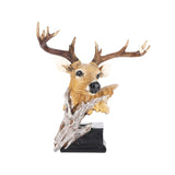 2 x Brand New ZHANYUN Deer Head Statue Deer Antler Decoration Elk Sculpture Desk Decoration - Living Room Deer Head Decoration, Rustic Lodge Hunting Cabin Decoration, Wildlife Art Gift For Deer Hunters - RRP €76.1