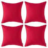 1 x RAW Customer Returns MIULEE Set of 4 Waterproof Cushion Covers Decorative Pillow Case Sofa Cushion Decorative Couch Cushion Weatherproof Cushion Cover Decorative Cushion Cover for Sofa Garden Outdoor Living Room 45 x 45 cm Red - RRP €23.99