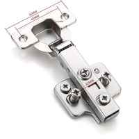 1 x RAW Customer Returns Furniware Pack of 10 cabinet hinges, with hydraulic spring, perfect soft close kitchen cabinet hinges, 3-dimensional height, depth, left-right of the door, for cabinet doors - RRP €29.23