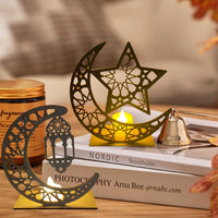 5 x Brand New XEERUN Ramadan Decoration LED Lamp, 4 Pieces Eid Mubarak Table Decoration Night Lights, Wooden LED Lamp Moon Star Lantern Eid Mubarak Decoration for Home, Ramadan Ornaments, Eid Gifts - RRP €102.0