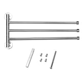 1 x RAW Customer Returns Yizhet Wall Mounted Towel Rack Stainless Steel Bathroom Swivel Towel Rack Kitchen 3-Arm Swing Towel Rack 3-arm  - RRP €16.15