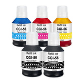 1 x RAW Customer Returns Molabel Compatible Ink Cartridge GI-56 GI-56set 2bk 1cl Replacement for Canon MAXIFY GX7050 GX6050 - RRP €41.99