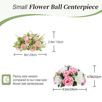 1 x Brand New BLOSMON Artificial Flowers Centerpiece Decorations 10 Pieces Peony Fake Flowers Silk Peonies Rose Flower Ball for Wedding Centerpieces Floral Bouquet for Party Home Decoration - RRP €89.98