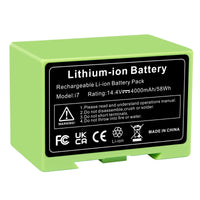 1 x RAW Customer Returns LabTEC 14.4V 4000mAh Replacement Battery for i7, Li-Ion Battery for iRobot Roomba 7150 7550 3150 3550 4150 4552 i4 i4 i3 i3 i7158 i7550 i755020 4624864 ABL-D1 Vacuum Cleaner - RRP €34.99