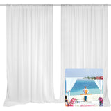 1 x RAW Customer Returns EMART White Backdrop Curtains, 3X3m Tulle Chiffon Fabric Drape for Parties Wedding Stage Decoration, Soft Smooth Background Cloth for Baby Shower Photography Birthday Photo Photoshoot - RRP €32.99