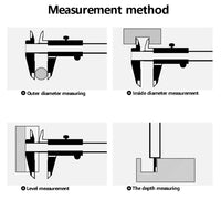 1 x RAW Customer Returns 0-200 mm caliper, high carbon steel precision caliper with high measuring accuracy for depth measurement, internal measurement, external measurement 0-200mm  - RRP €21.17