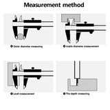 1 x RAW Customer Returns 0-200 mm caliper, high carbon steel precision caliper with high measuring accuracy for depth measurement, internal measurement, external measurement 0-200mm  - RRP €21.17