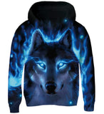 1 x RAW Customer Returns AIDEAONE Boy Hoodie Fleece Teenager 3D Hoodie Jumper Wolf 6-7 years - RRP €28.04