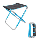 1 x RAW Customer Returns AKOLAFE Folding Stool Foldable Lightweight 26x23x39cm Portable Folding Stool 150 kg Load Capacity Camping Stool Metal Camping Stool Lightweight Blue Folding Chair for On the Go, Outdoor, Hiking - RRP €19.15